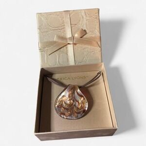 Erica Lyons Multicolor Glass Teardrop Pendent